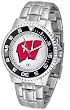 Wisconsin Badgers Suntime Competitor Game Day Steel Band Watch - NCAA College Athletics
