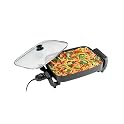 Proctor Silex 16" Skillet with Glass Lid - Black