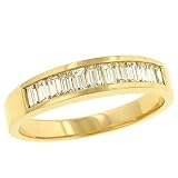 12 Stone Channel Set Baguette Diamond Band .96cttw
