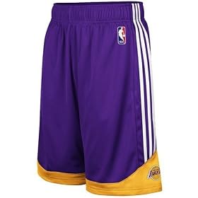 adidas Los Angeles Lakers Youth Purple Pre-Game Mesh Basketball Shorts