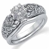 0.07 Ct.T.W. Round Brilliant Diamond Platinum Engagement Ring, Semi-Mount Setting (without Center Stone)