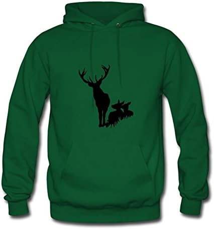 Deer Family - Stag Green Men Different Hoodies Shirt Customizable X-large