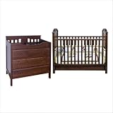 Roxanne 3-in-1 Convertible Crib Nursery Set in Espresso