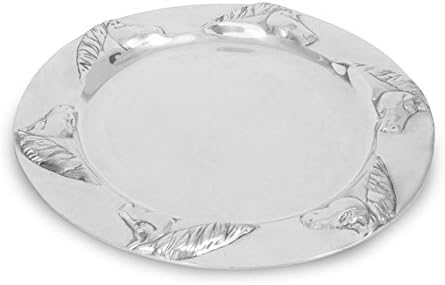 Roxx Fine JewelryTM 15.5" Round Whimsical Horses Plate from the Ranch Collection by Jere®