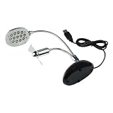 NEW Black laptop desktop USB powered LED Lamp with Fan