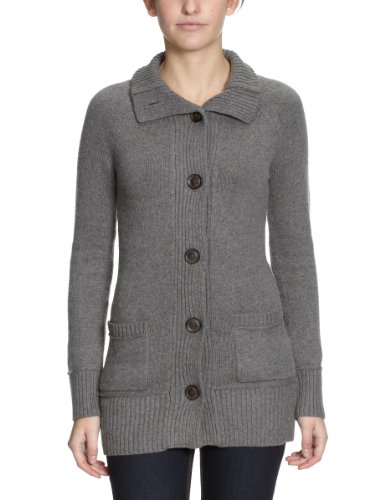 Eddie Bauer Damen Strickjacke 24103544, Gr. 46/48 (L), Grau (grau mel) Preisvergleich