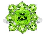 3.65 cts Genuine Peridot Ring - 14kt White or Yellow Gold LIFETIME WARRANTEE