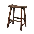 Walnut Saddle Seat Barstool- 24"