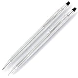 Cross Classic Century, Lustrous Chrome, Ballpoint Pen and .05mm Pencil Set (350105)