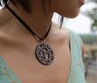 Laser Cut Wood Monogram Necklaces