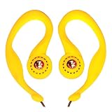 Florida State SportClip Earphones with Wind Up Storage Case for MP3, CD, DVD Players, Yellow