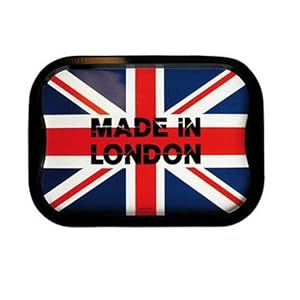 Plateau metal London avec le drapeau anglais Union Jack