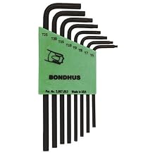 Bondhus 31832 Set of 8 Star L-wrenches, Long Length, sizes T6-T25