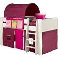 PINK & PURPLE MIDSLEEPER BED WITH TUNNEL, TENT & POCKET PACKAGE FROM CENTURION PINE