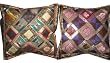 2 Tribal India Sari Toss Pillow Cushion Covers