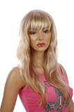 Long Blonde Wavy Wig with Bangs | Ashlee Simpson Style | Available also in Black and Auburn