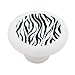 Zebra Stripes Decorative High Gloss Ceramic Drawer Knob