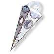 Violets with Gold Accents and Die-cut Window - Icicle Shaped Favor Boxes (set of 6)