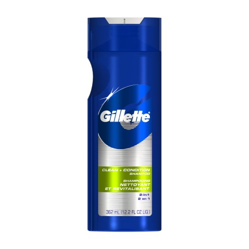 Gillette Shampoo 2n1, Clean & Condition, 12.2-Ounce Bottle (Pack of 4)