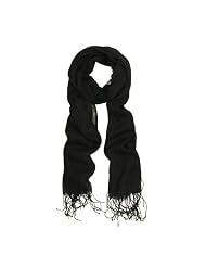 Elegant Solid Color Fringe Scarf