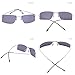 Rimless Titanium Alloy Polarized Driving Fishing Sunglasses (GunGrey,Smoke lens)