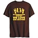 T-Shirt Mens Brown " IN Trinidad And Tobago WE LOVE EACH OTHER " Countries