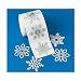 Roll of 100 SPARKLY SNOWFLAKE Prism Stickers/SHINY HOLIDAY Decorations for CHRISTMAS CARD
