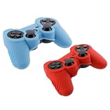 Blue & Red Silicone Skin Case Combo for PS3 Controller