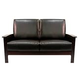 Milano Faux Leather Loveseat - Dark Brown