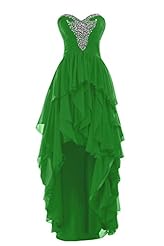 Short Chiffon  Lace-Up Party Dress  With Rhinestones