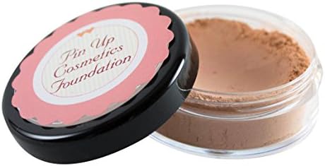 Pin Up Cosmetics Vegan Mineral Foundation in Gorgeous Gracie, Paraben/Talc with Sifter Jar