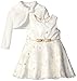 Youngland Girls' 2 Piece Dress Set Velour Cardigan with A-Line Dress