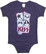 KISS - American Flag - Black Onesie / Baby T-shirt