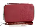 Top-Moderne Nintendo DSi XL Hardschale / Tasche / Schutzh&uuml;lle / Pouch mit Blumenornament - Farbe: bordeaux-rot inkl. Original arcotec Handyb&auml;ndchen/Schl&uuml;sselband