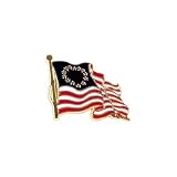 Waving Betsy Ross Flag Lapel Pin