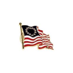 Waving Betsy Ross Flag Lapel Pin