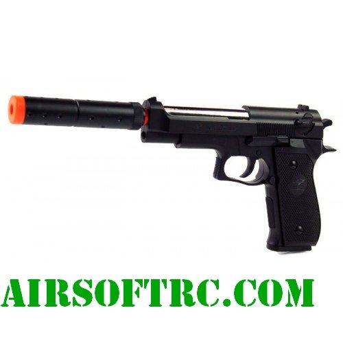 Double Eagle Spring M22 Silenced Pistol FPS-300 Airsoft Gun