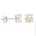STUDIO 925: *CANARY CZ DOUBLE CARAT ROUND STUD EARRINGS*