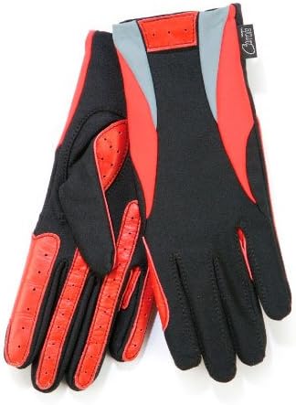 Carrots Men's Sports Stripe Gloves - Red/Black/Grey, One Size