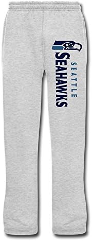 WTEE Men's Seattle Seahawks Football Sport Logo Training Running Pants Ash Size L
