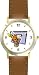 Basketball, Hoop, Backboard, Swish Basketball Theme - WATCHBUDDY  DELUXE TWO-TONE THEME WATCH - Arabic Numbers - Brown Leather Strap-Size-Large ( Men's Size or Jumbo Women's Size )
