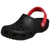 crocs Collegiate Beach Clog,Georgia (Black/Red),Large (M8-9,W10-11)