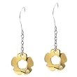 Women's New Gold Plated Steel Flower Earrings With Cubic Zicornia By Steelx