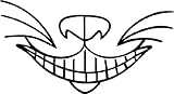 Cheshire Cat Smile Decal Wall Stickers Removable Vinyl Cheshire Cat Smile Decal Wall Stickers Removable Vinyl