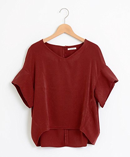 (ルクールブラン) le.coeur blanc JピーチサテンVネックコクーンブラウス