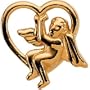 14k Yellow Gold Angel Lapel Pin 9mm - JewelryWeb