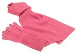 V Fraas Womens Cashmere Knit Scarf And Glove Set