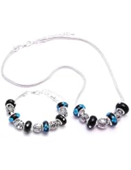 Dreams Come True Charm Bracelet and Necklace Gift Set Girls Pandora Style