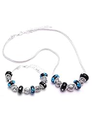 Dreams Come True Charm Bracelet and Necklace Gift Set Girls Pandora Style Gift Boxed
