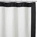 Borders Shower Curtain - Black/ Ivory